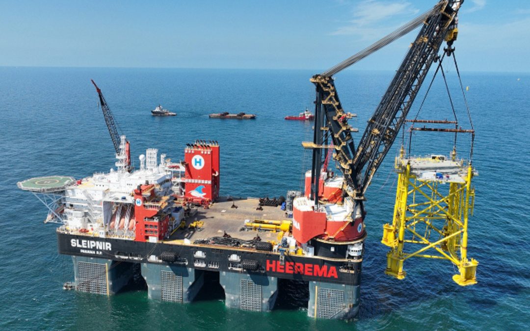 August 22, 2025East Anglia THREE offshore converter station jacket beds down in North Sea