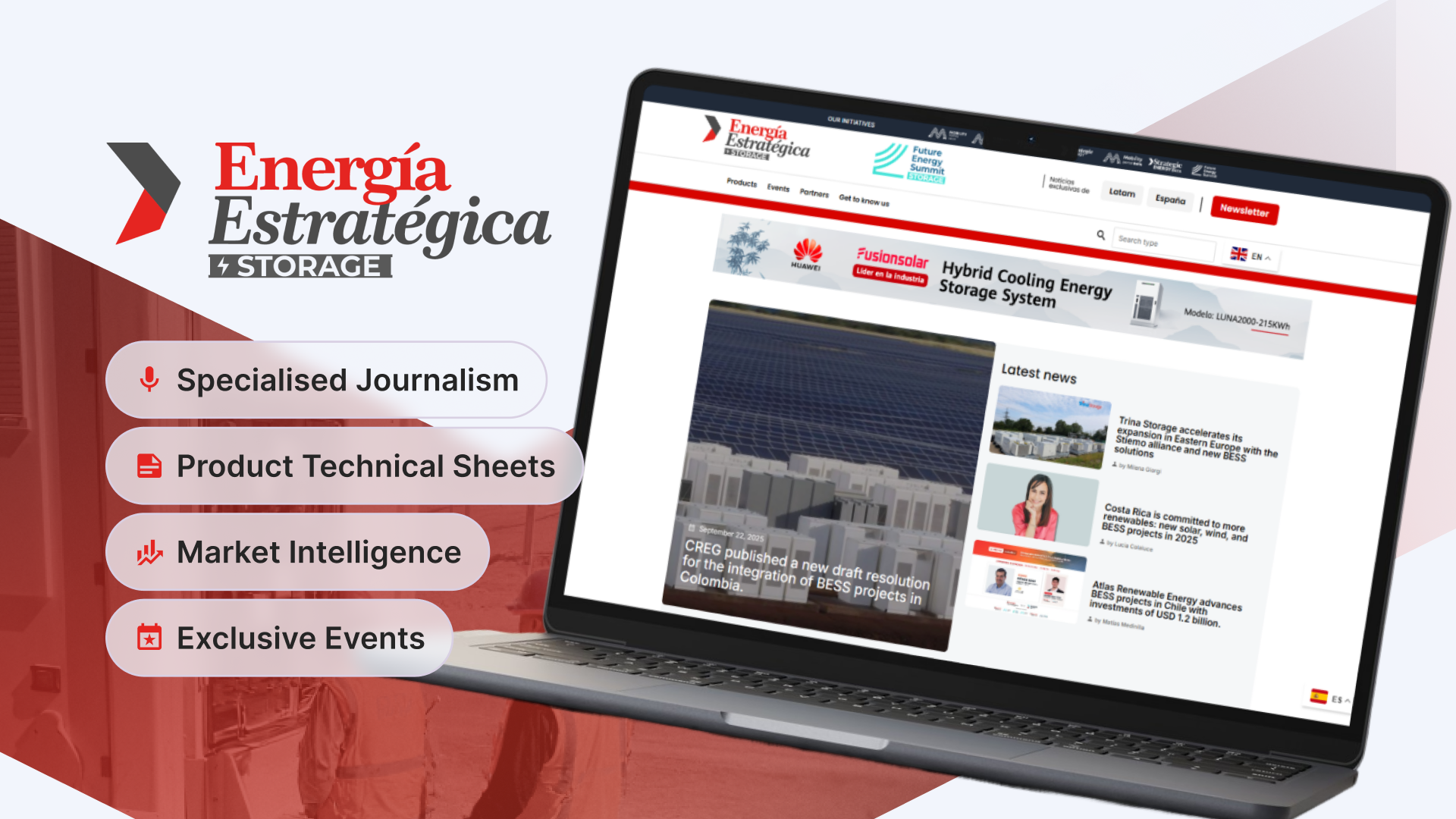 Energía Estratégica has launched a new specialised website that will offer analysis, data and perspectives on the battery market, positioning itself as a key source of information for executives, developers and all stakeholders within the energy-storage value chain.
