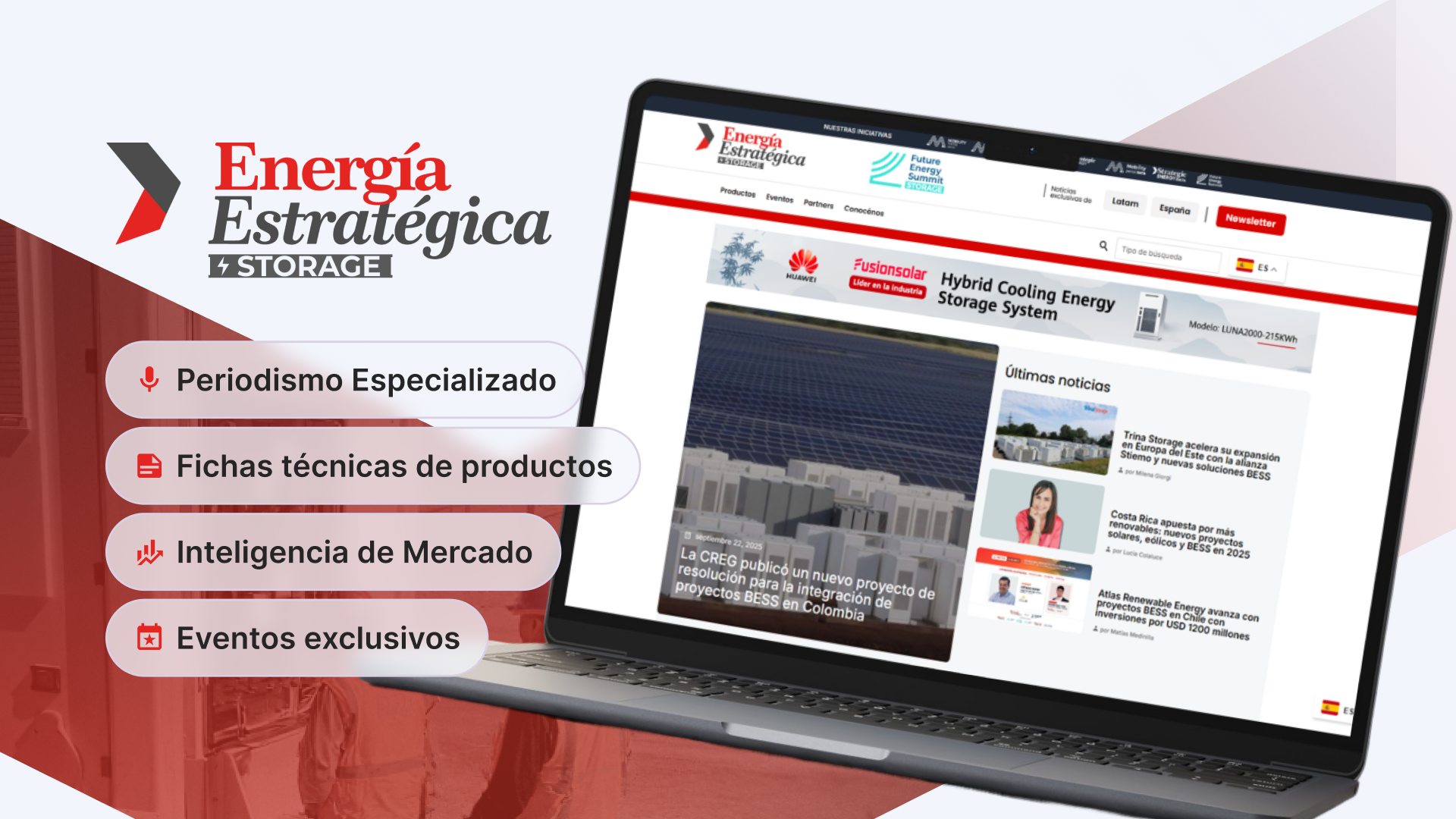 Lanzamos Energía Estratégica Storage con novedades exclusivas de sistemas BESS