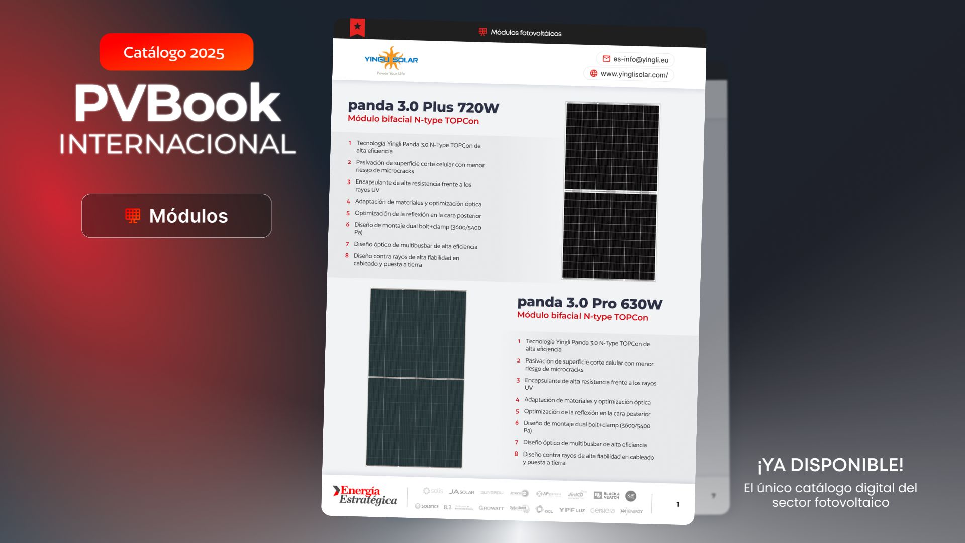 Panda 3.0 Plus y Pro: Yingli Solar refuerza su propuesta para utility scale con tecnología N-Type