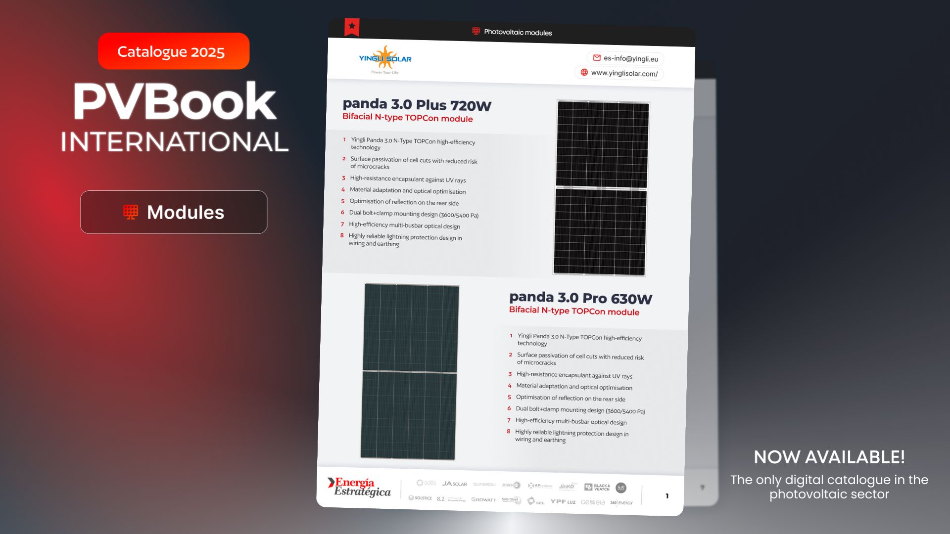 Panda 3.0 Plus y Pro: Yingli Solar refuerza su propuesta para utility scale con tecnología N-Type