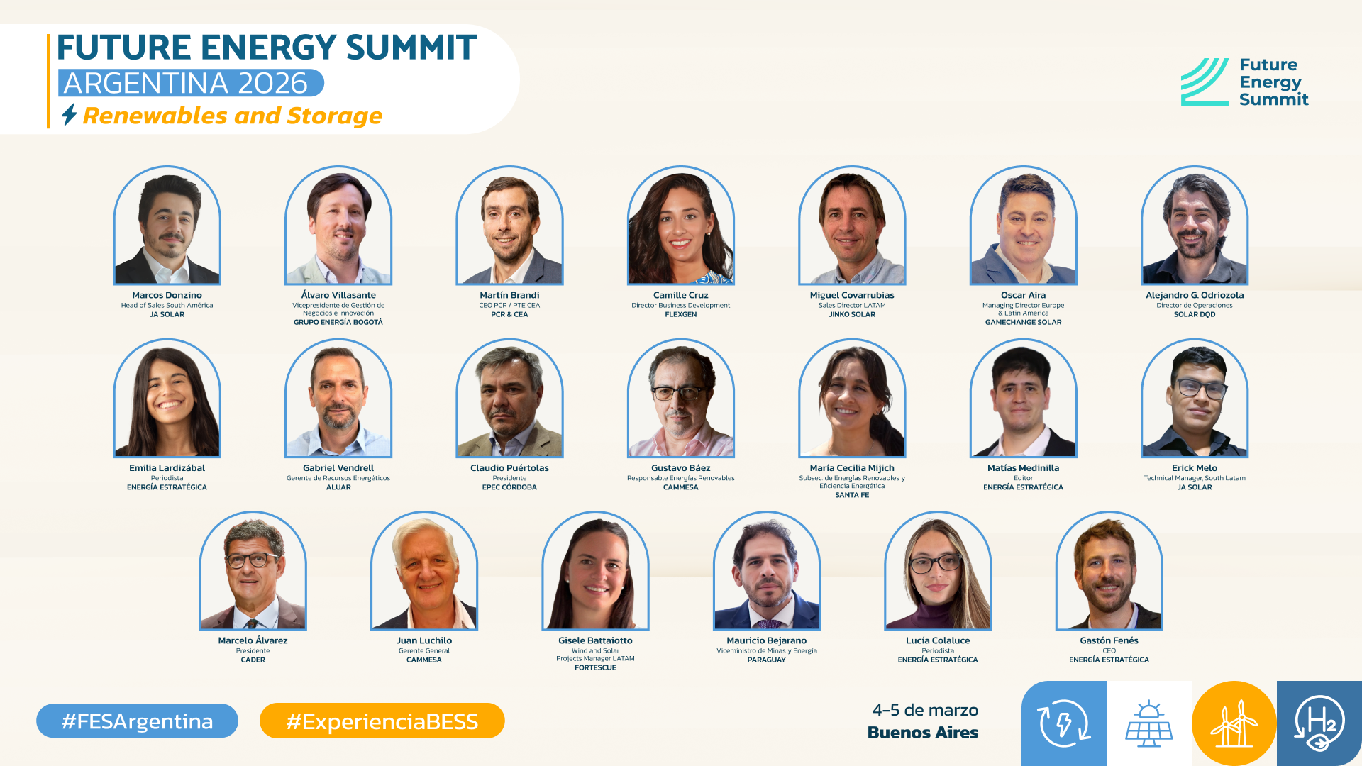 FES Argentina 2026: executives debate the country’s new power market for renewables